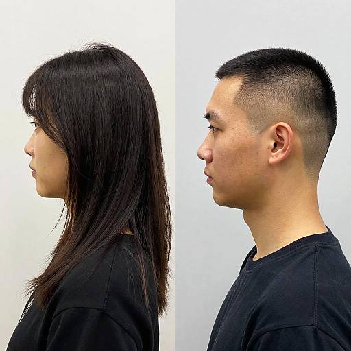 Buzz Cut Hair Transformation Portrait