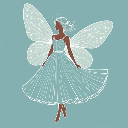 Ethereal Fairy in Minimalist Design