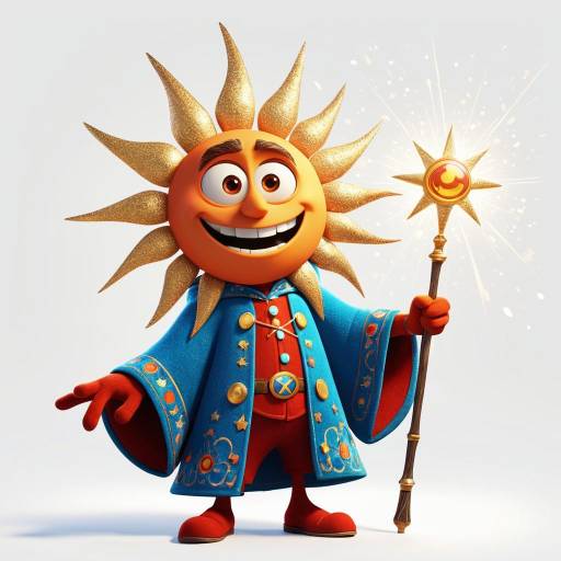 Anthropomorphic Sun Magician Character
