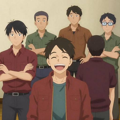 Anime Characters Enjoying a Room Gathering