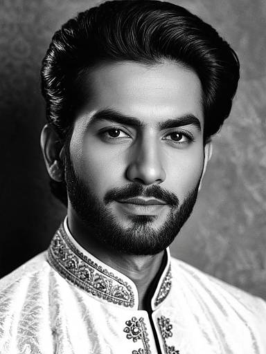 Man in Traditional Sherwani Headshot