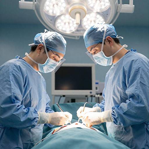 Operating Room: Two Surgeons at Work