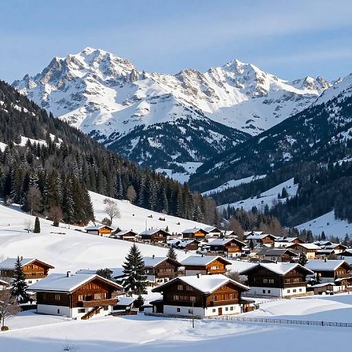 Serene Austrian Alpine Winter Village