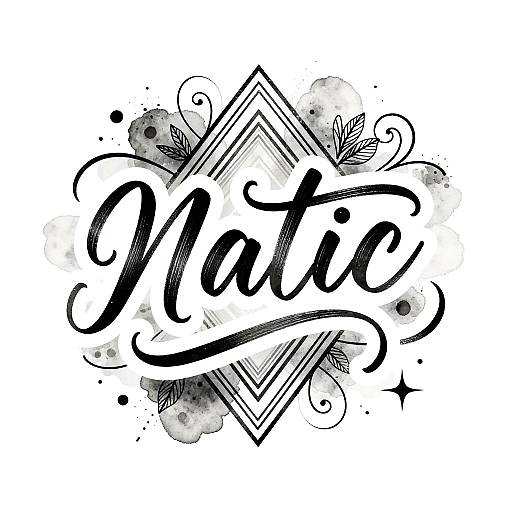 Modern Calligraphy Tattoo Name Design