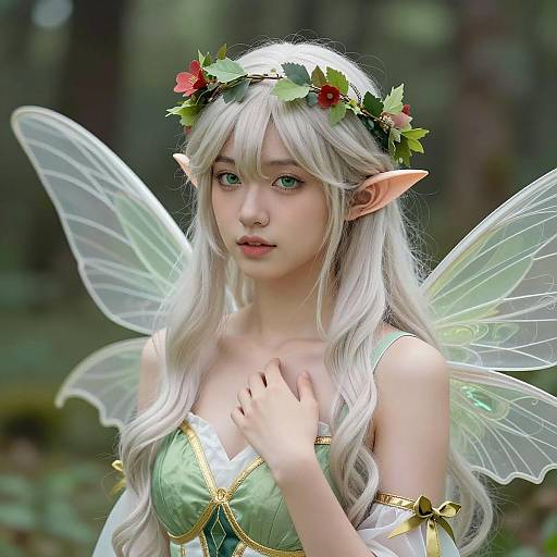 Enchanting Elf Fairy Portrait in Nature