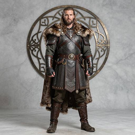 Ornate Viking Jarl Full Body Portrait