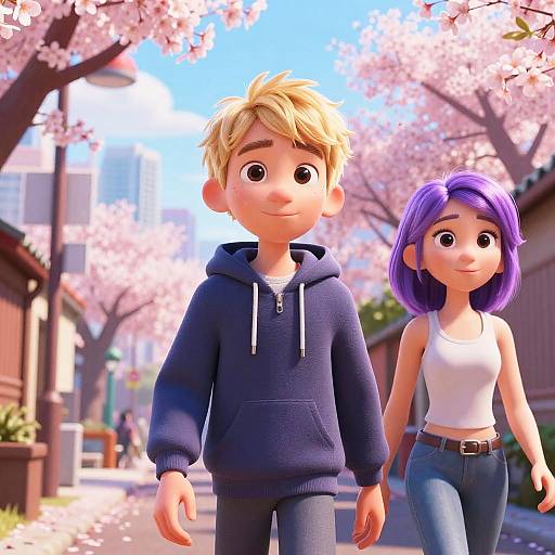 Pixar-Style Biohacking Alley Scene