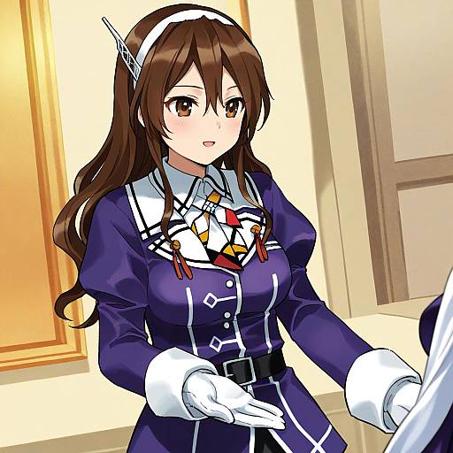 Illustration of Ashigara kai ni (kancolle), kantai collection in the style of Kaigen 1025