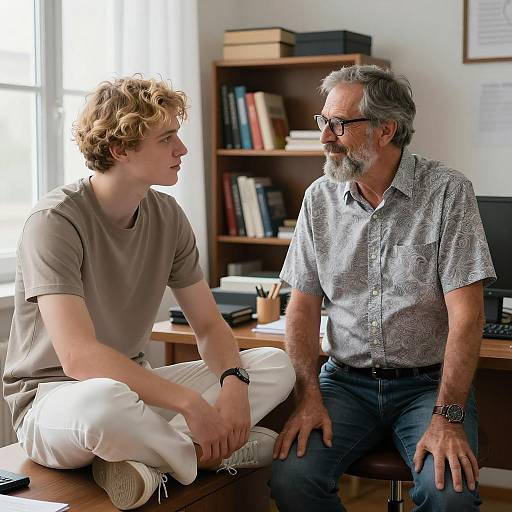 Office Discussion Between Generational Colleagues