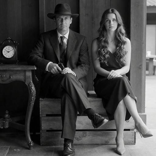 Vintage Noir Scene of a Couple