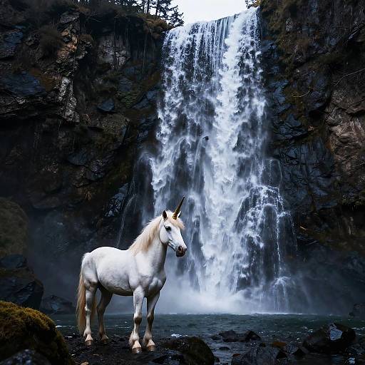 Split-Lit Unicorn on Waterfall Hike