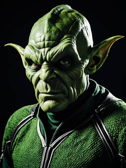 Man in Green Goblin Costume Portrait