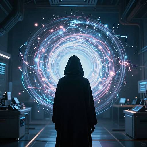 Cloaked Figure by Electric Vortex