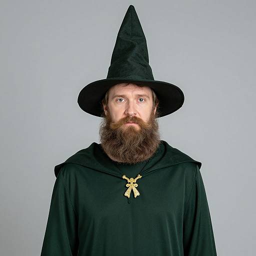 Old Wizard in Saint Patrick Costume