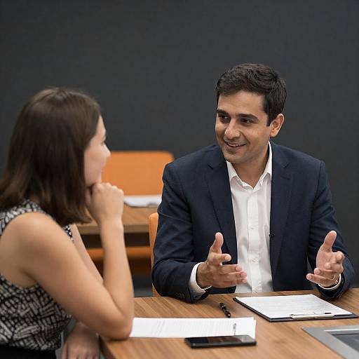 Engaging Meeting in a Modern Conference Room