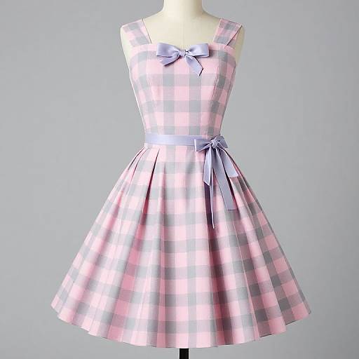Vintage 1950's Pink Gingham Frock
