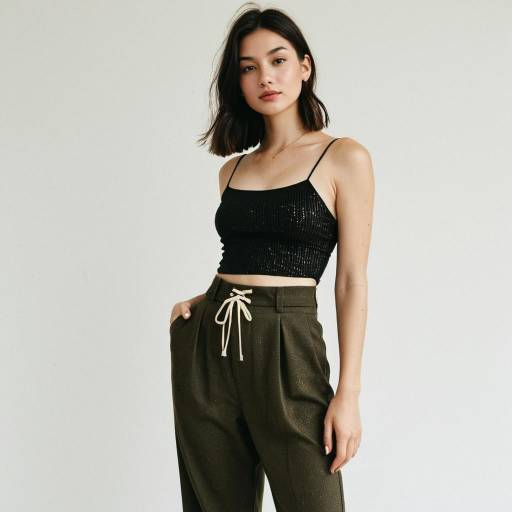 Chic Casual Ensemble: Black Tank and Trousers
