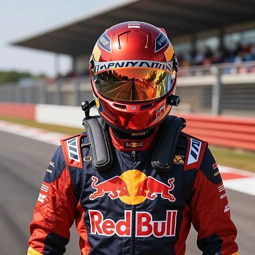 Futuristic Red Bull Racing Suit