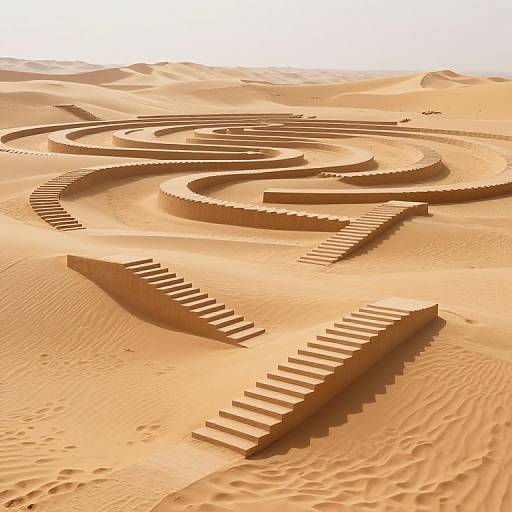 Surreal Floating Staircase Labyrinth