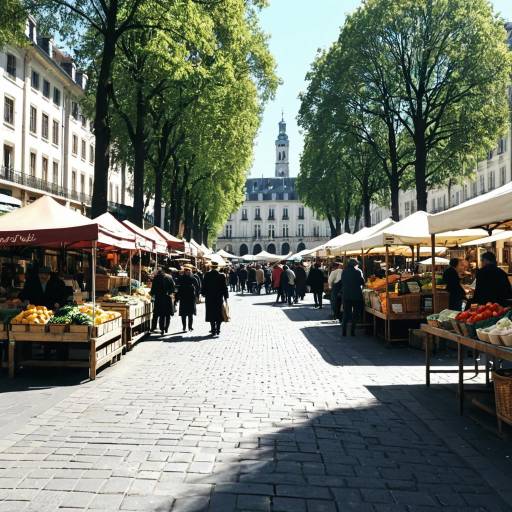 Lively Street Market in City Square