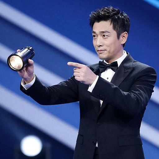 Dapper Gentleman with Spotlight and Waves