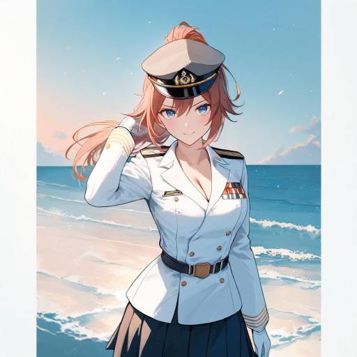 Confident Naval Admiral at Twilight