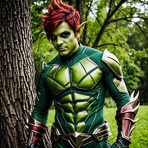 Muscular Green Goblin Suit Cosplay