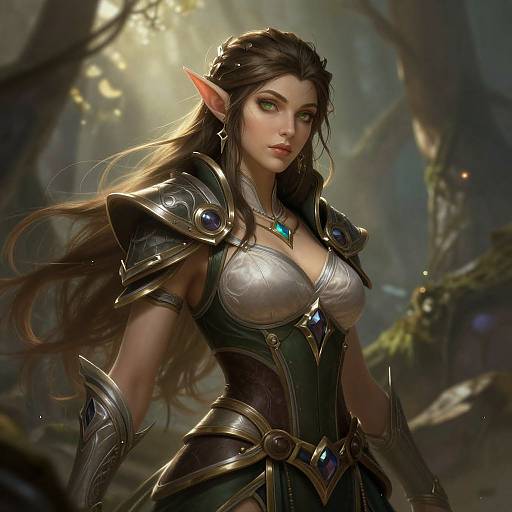 Epic Elf Portrait in Fantasy Style