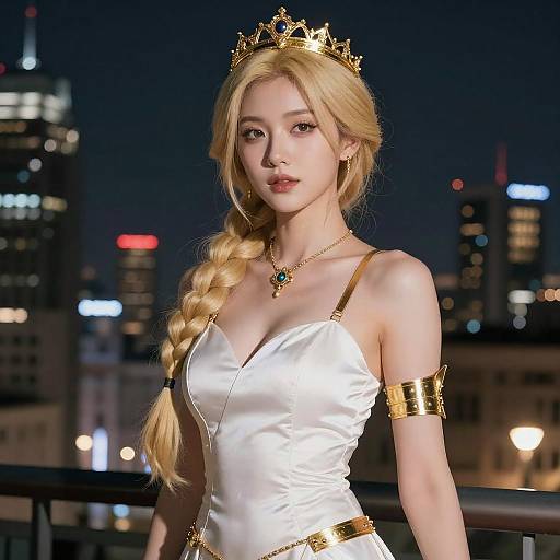 Regal Beauty in a Nighttime Cityscape