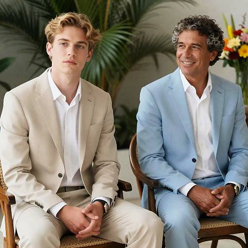 Indoor Portrait of Two Men with Style