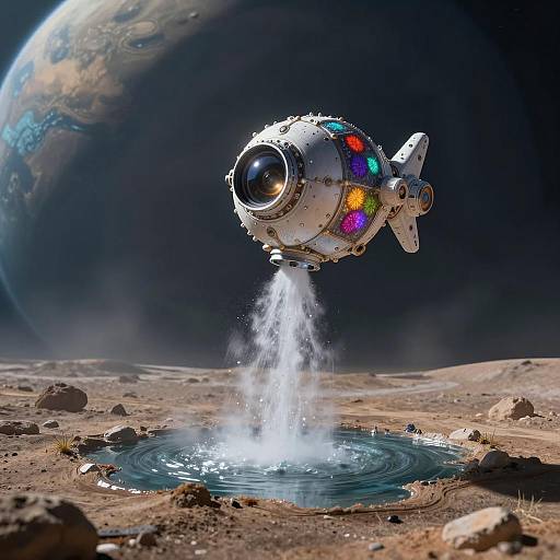 Creating Atmosphere on a Barren Planet