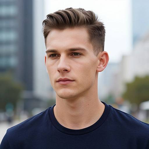 Sharp Burr Cut Portrait in Urban Setting