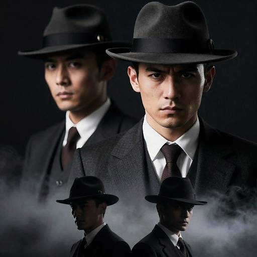 Vintage Portrait of Two Stylish Men