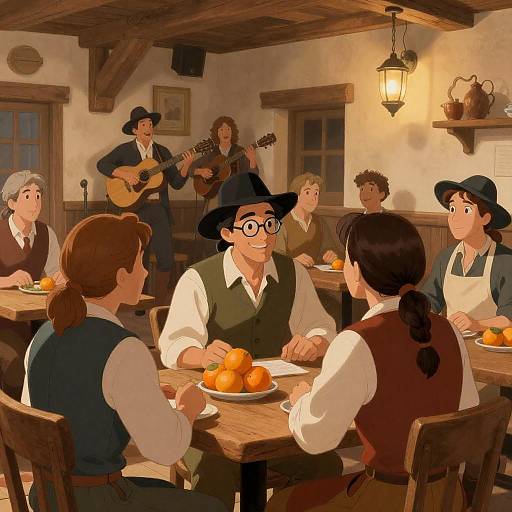 Vibrant 18th Century Tavern Gathering