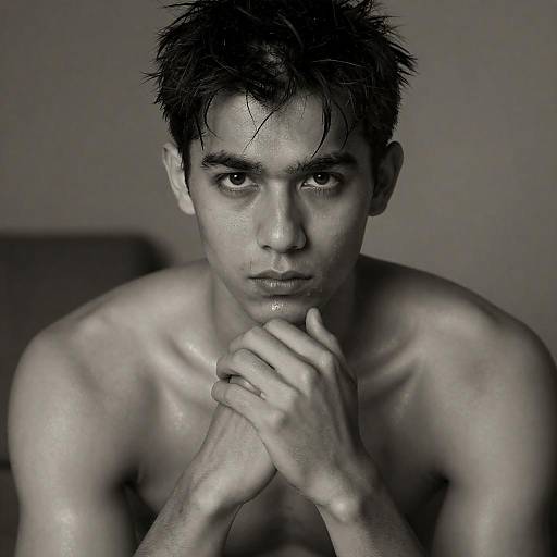 Intense Young Man Portrait