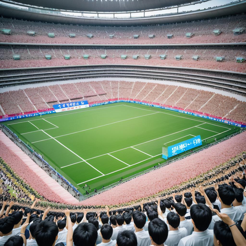 Passionate Fans at Tokyo National Stadium