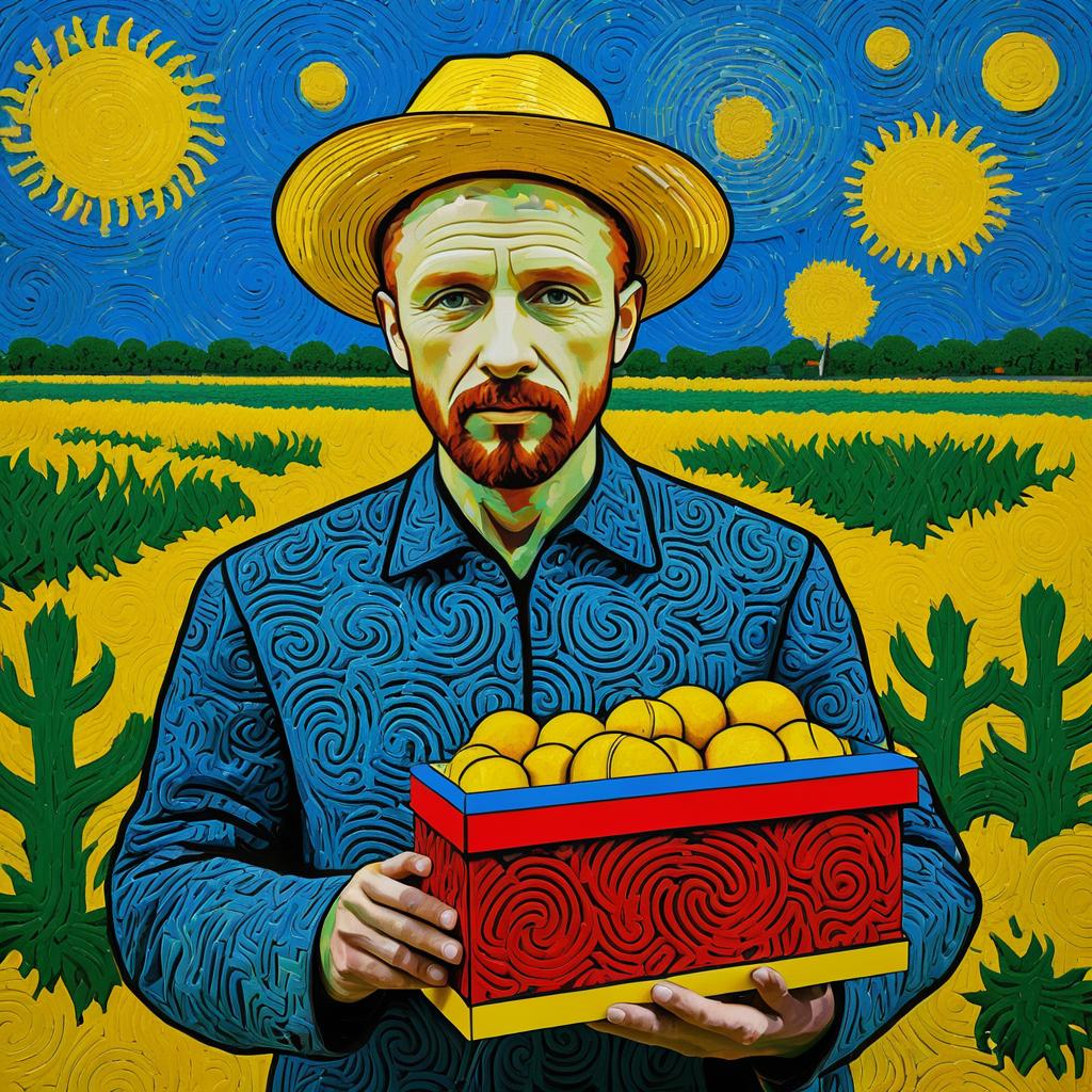 Van Gogh Meets Haring: A Bold Fusion