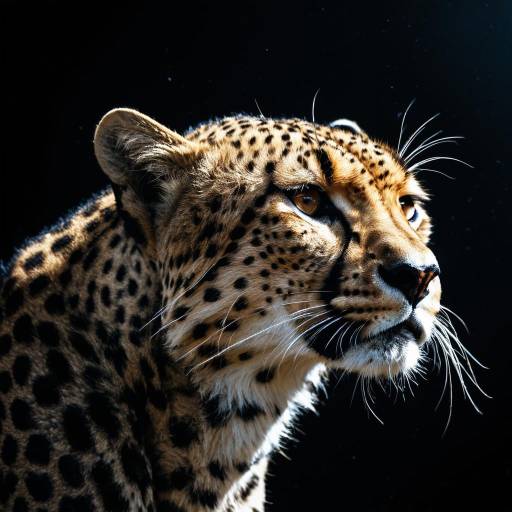 Cinematic Close-up of Cheetah Head
