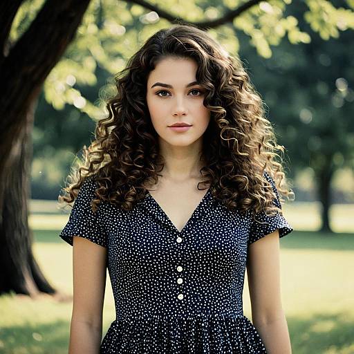 Young Girl in Classic American Dress