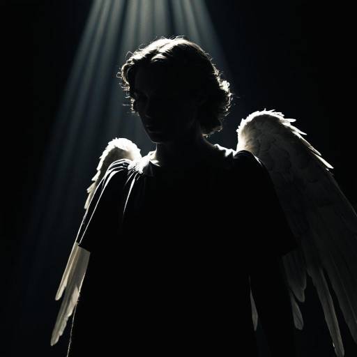 Cinematic Chiaroscuro of an Angelic Figure