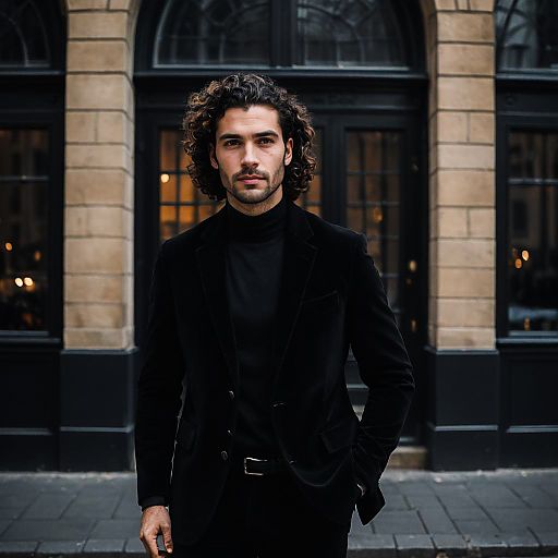 Dapper Man in All Black Attire Dapper Man in All Black Attire