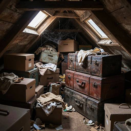 Nostalgic Cluttered Attic Space