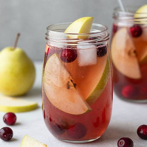 Autumn Cranberry Pear Sangria Delight