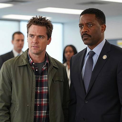 Dramatic Office Scene featuring Two Men