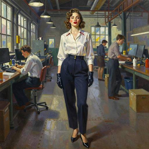 1940s Industrial Pin-Up Portrait