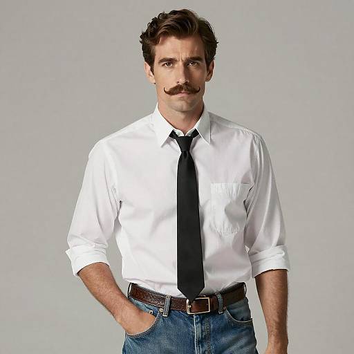 Confident Vintage Man in Stylish Attire