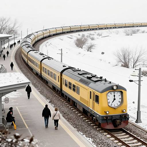 Melting Clock Train on Ouroboros Track