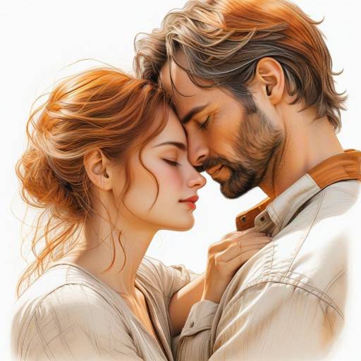 Tender Pencil Sketch of Embrace