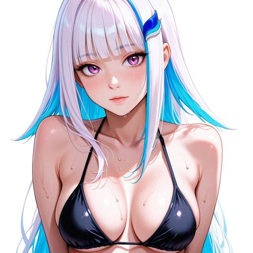 Vibrant Virtual Youtuber with Multicolored Hair