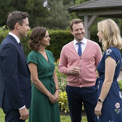 Joyful Gathering in a Lush Garden
